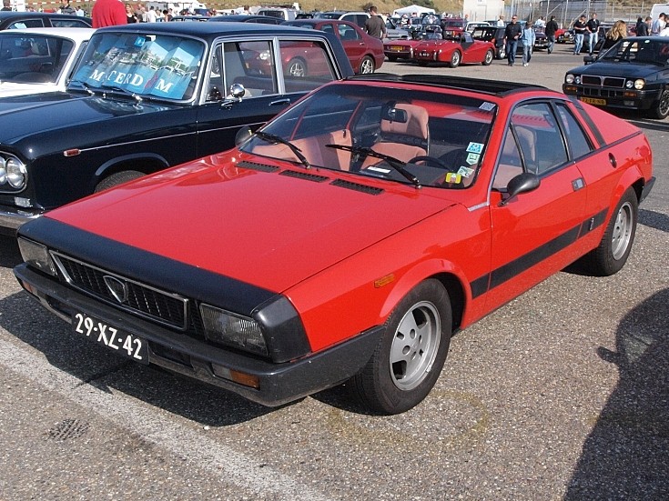 Lancia Beta Monte Carlo Red and black in roulette theme fitting the name of
