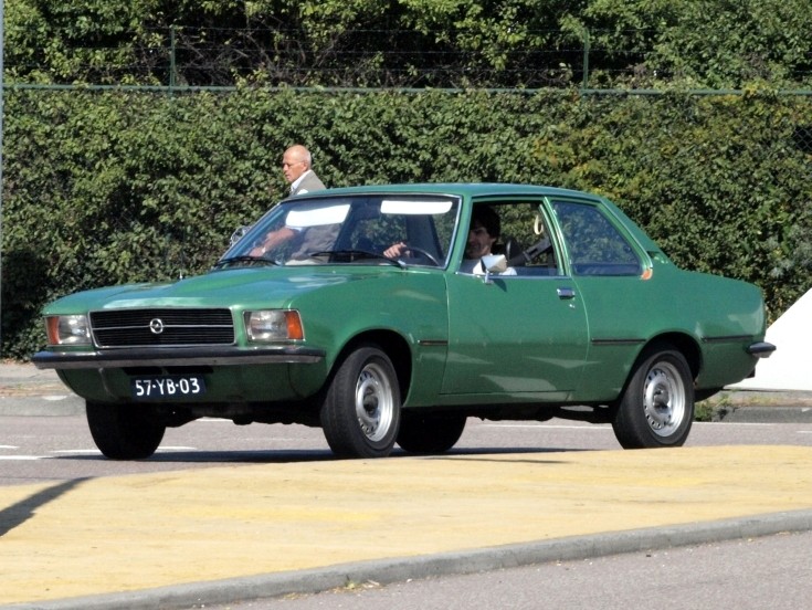 Two door sedan Opel Rekord D Dutch registration 57YB03 seen at Classic 