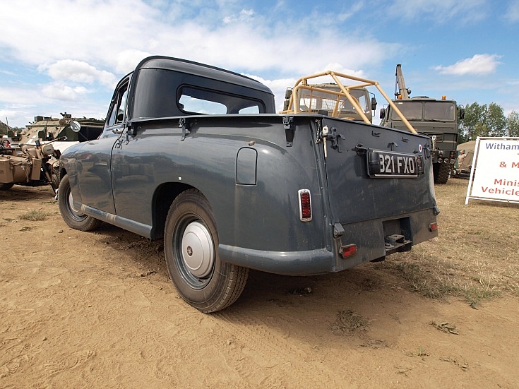 Rear view of a Standard Vanguard Phase 1A PickUp photographed at Paddock