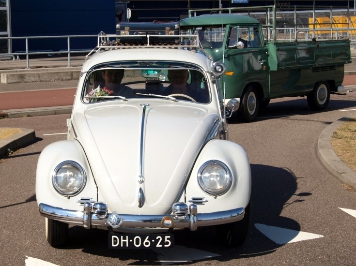 Front view of VW Beetle