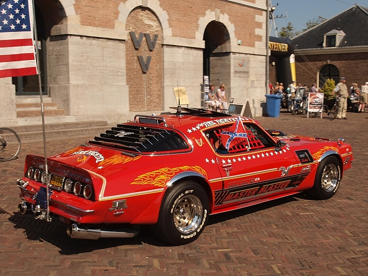 Red Pontiac Firebird Formula