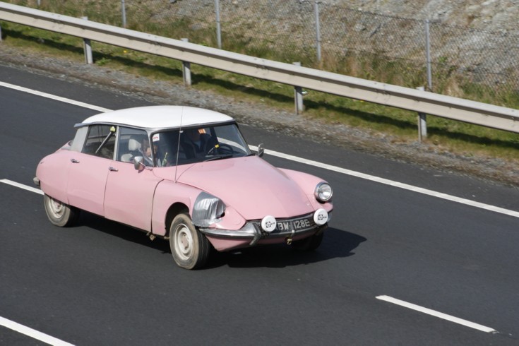 Citroen DS A ghastly pink well used example that will no doubt pass it's 