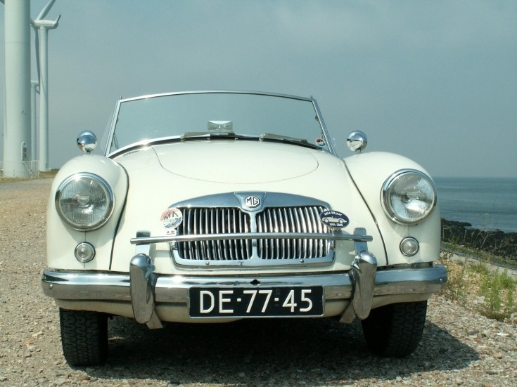 Front view of a classic MG A