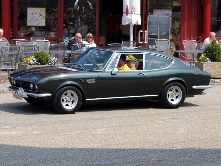 A classic frontengined reardrive sports car a 1972 Fiat Dino 2400 coup