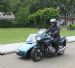 Dark Green Yamaha with side car at Bambi Event 
