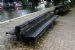 Two benches next to a canal